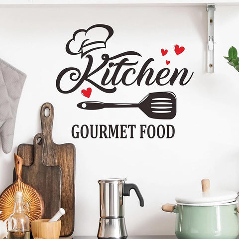 Kitchen Wall Decals - Cooking Quotes, Gourmet Food Vinyl Stickers for Kitchen, Dining Room, Restaurant, Baking, Bar, and Home Decals The Wall Valley