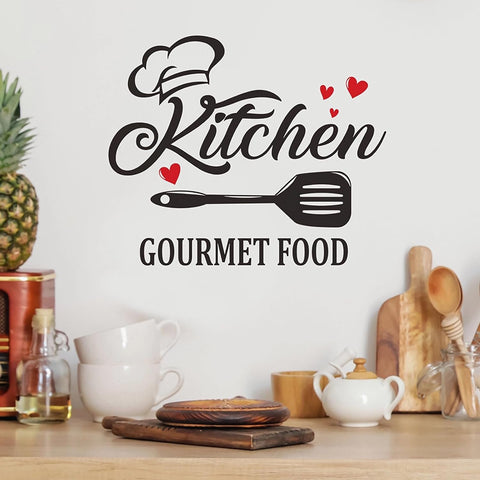 Kitchen Wall Decals - Cooking Quotes, Gourmet Food Vinyl Stickers for Kitchen, Dining Room, Restaurant, Baking, Bar, and Home Decals The Wall Valley