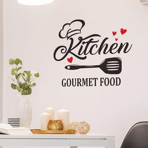 Kitchen Wall Decals - Cooking Quotes, Gourmet Food Vinyl Stickers for Kitchen, Dining Room, Restaurant, Baking, Bar, and Home Decals The Wall Valley