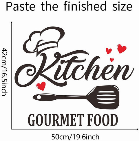 Kitchen Wall Decals - Cooking Quotes, Gourmet Food Vinyl Stickers for Kitchen, Dining Room, Restaurant, Baking, Bar, and Home Decals The Wall Valley