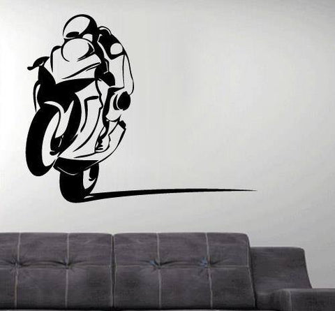 Fun Motorcycle Wall Stickers – Extreme Sports PVC Vinyl Decal for Living Room & Bedroom The Wall Valley
