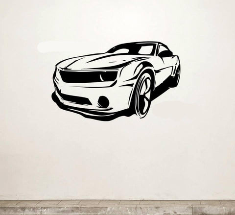 Sports Car Outline Wall Decal – Sleek Vinyl Sticker for Car Lovers The Wall Valley
