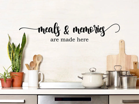 Meals & Memories Wall Decal – Vinyl Kitchen Decor The Wall Valley