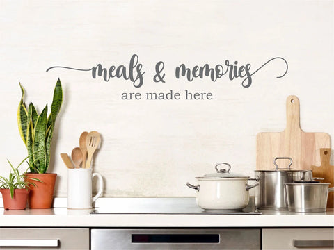Meals & Memories Wall Decal – Vinyl Kitchen Decor The Wall Valley