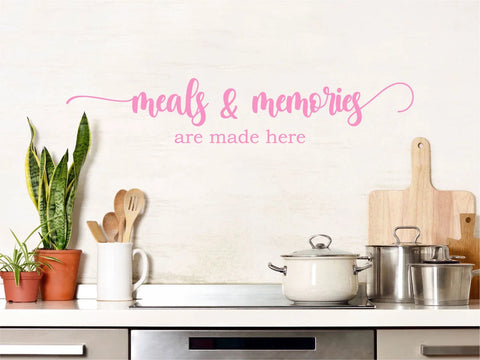 Meals & Memories Wall Decal – Vinyl Kitchen Decor The Wall Valley