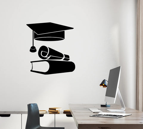 Education Books University School Study Wall Decal - Vinyl Sticker for Classroom, Office, or Study Room Decals The Wall Valley