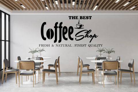 Coffee Shop Wall Art Decal – Perfect Vinyl Decor for Cafes and Kitchens The Wall Valley