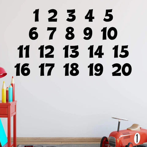 Numbers Wall Decals for Kids Classroom Educational Vinyl Stickers The Wall Valley