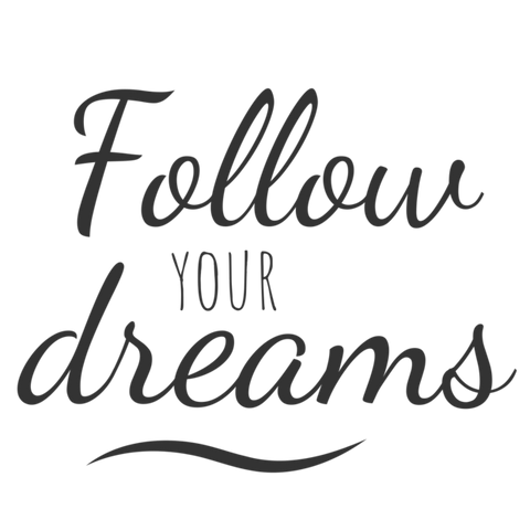 “Follow Your Dreams” Wall Quote Decal – Inspirational Wall Art for Home Decor The Wall Valley