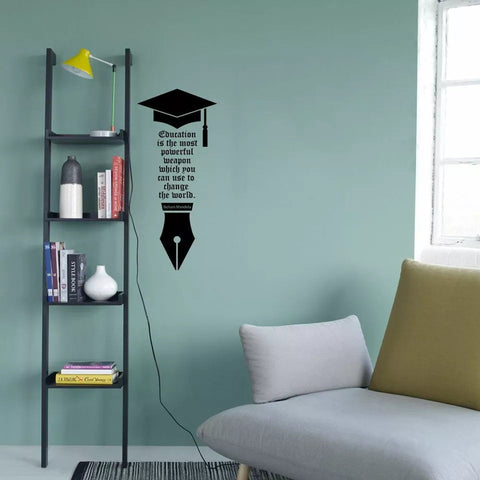 Nelson Mandela Education Motivation Quotes Vinyl Wall Stickers - Home & Room Decals The Wall Valley
