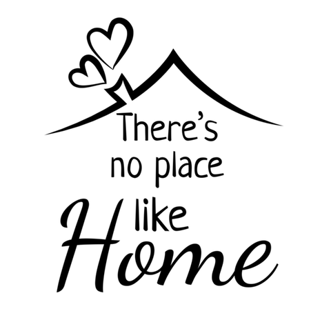 “There's No Place Like Home” Motivational Wall Decal – Decorative Vinyl Wall Art The Wall Valley