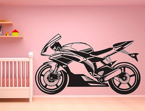 Wall Guru Super Racing Bike Wall Decal – Extreme Sports Vinyl Sticker The Wall Valley