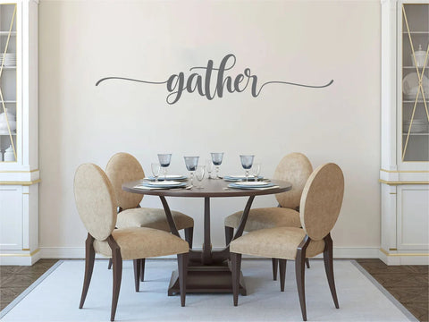 "Gather" Decals Letters – Rustic Home Decor Sign for Living Room & Kitchen The Wall Valley