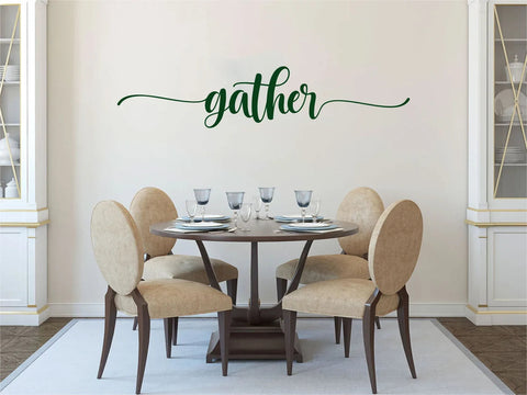 "Gather" Decals Letters – Rustic Home Decor Sign for Living Room & Kitchen The Wall Valley
