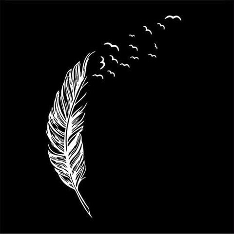 Vinyl Feather Wall Decal Birds of a Feather Wall Art Sticker Birds Feather Wall Decor Wall Applique Wall Graphic Home Interior Design Dark Brown The Wall Valley