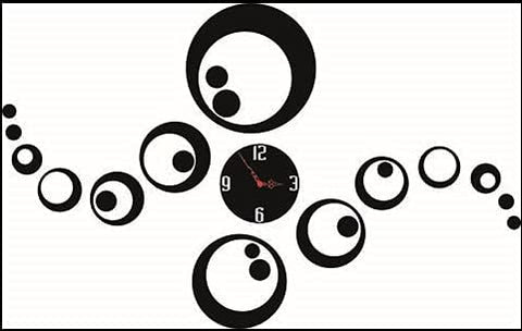 Infinity Rings Wall Clock Decals | Modern Vinyl Décor for Home & Office The Wall Valley