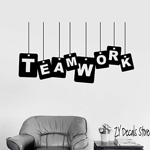 Teamwork Quote Wall Decal – Motivational Vinyl Sticker for Office & Workplace Decor - The Wall Valley
