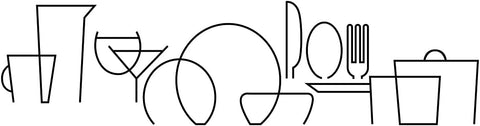 Vinyl Wall Art Decal - Abstract Kitchen Items One Line Design for Trendy Kitchen and Dining Decor The Wall Valley