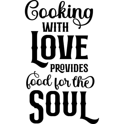 Cooking With Love Vinyl Decal – Kitchen Wall Sticker The Wall Valley