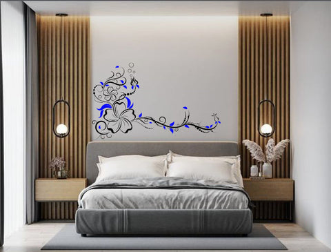Flowers Wall Stick Art Bedroom Stickers decor Rose Kid Nursery Decals Wallpaper Blossom Mural Vinyl Removable Decoration Girl Decor Baby boy Large Floral The Wall Valley