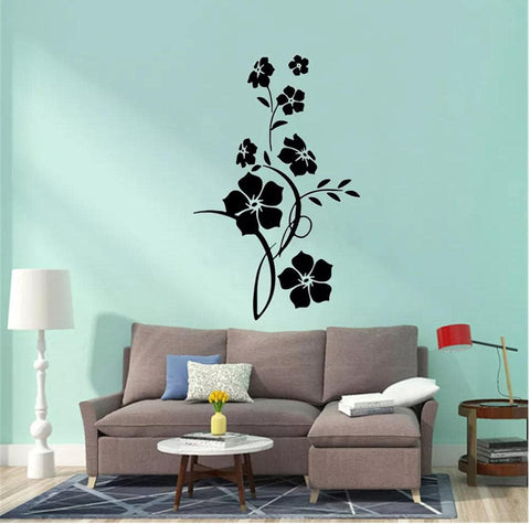Flower Vines Wall Sticker – Door & Living Room Decals - The Wall Valley