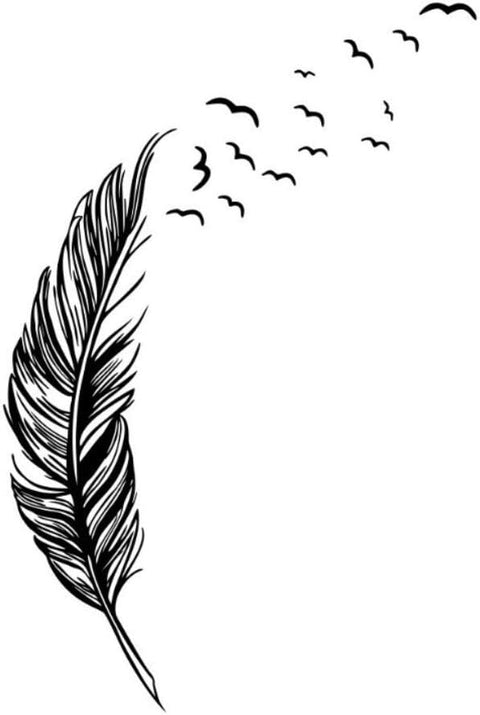 Vinyl Feather Wall Decal Birds of a Feather Wall Art Sticker Birds Feather Wall Decor Wall Applique Wall Graphic Home Interior Design Dark Brown The Wall Valley