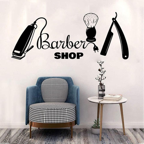 Hipster Barber & Beauty Salon Wall Sticker - Stylish Vinyl Decor for Hair and Manicure Salons - The Wall Valley