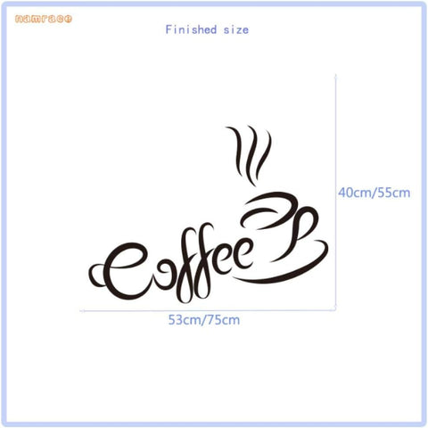 Green Coffee Cup Vinyl Wall Sticker | Kitchen & Cafe Decor for Home & Living Room The Wall Valley
