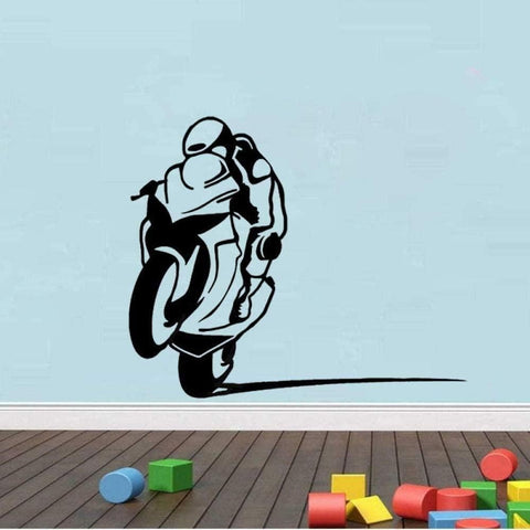 Fun Motorcycle Wall Stickers – Extreme Sports PVC Vinyl Decal for Living Room & Bedroom The Wall Valley