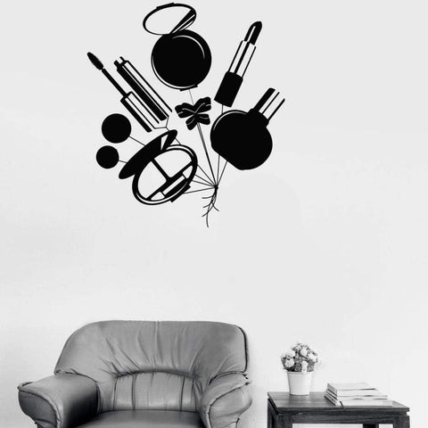 Cosmetics Beauty Salon Wall Stickers – Creative Wall Decals for Woman & Girl Rooms The Wall Valley