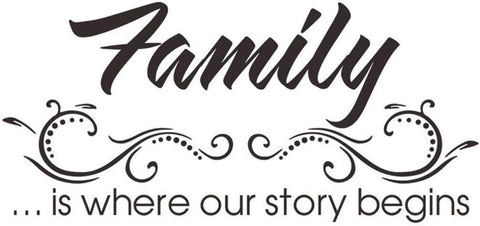Family Love Never Ends Wall Sticker – Vinyl Wall Art for Home Decor - The Wall Valley