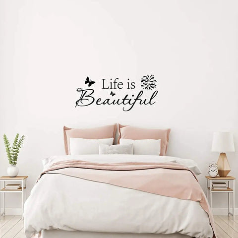Removable French Quotes Wall Sticker, Vinyl Carving Wallpaper, Bedroom Home Decoration The Wall Valley