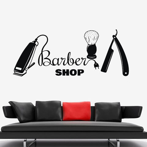 Hipster Barber & Beauty Salon Wall Sticker - Stylish Vinyl Decor for Hair and Manicure Salons - The Wall Valley