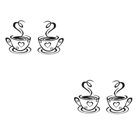 Cafe Kitchen Coffee Wall Sticker | Vinyl Removable Coffee Cup Window Sticker for Afternoon Tea & Kitchen Decor The Wall Valley