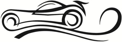 Living Room Wall Sticker - Cartoon Car Abstract Super Speed Racing Vinyl Decor The Wall Valley