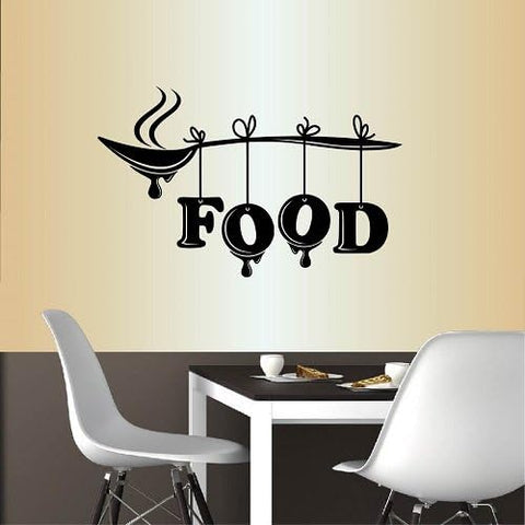 Kitchen Wall Stickers – Food, Spoon, Chef Cuisine for Dining Room and Restaurant Decor The Wall Valley