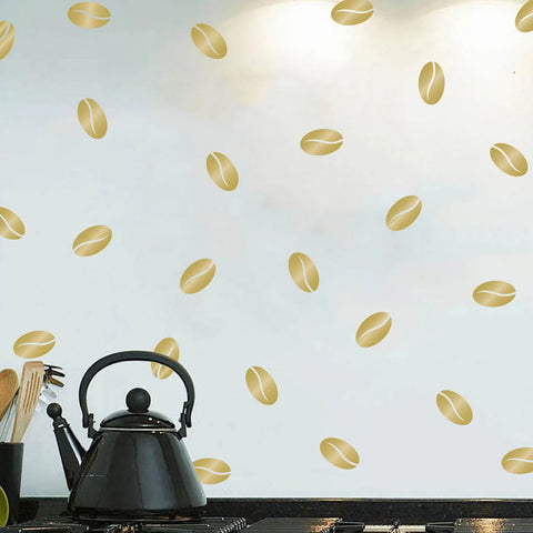 Set of Coffee Bean Wall Decals – Confetti Style Stickers, Multiple Colors & Sizes The Wall Valley