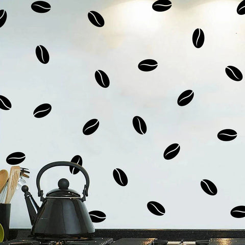 Set of Coffee Bean Wall Decals – Confetti Style Stickers, Multiple Colors & Sizes The Wall Valley