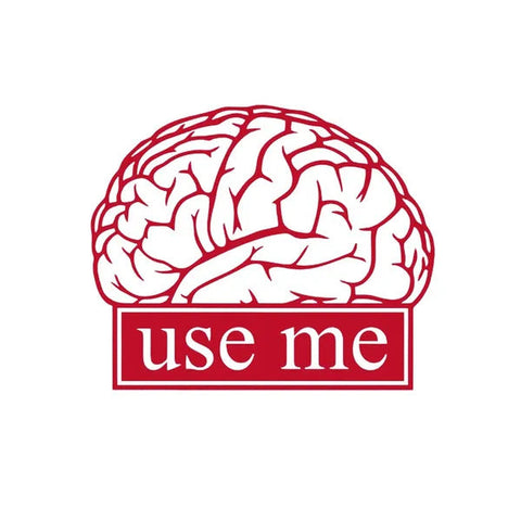 Use Your Brain" Motivational Quote Wall Sticker - Vinyl Decal for Students, School, Office & Home Decals The Wall Valley
