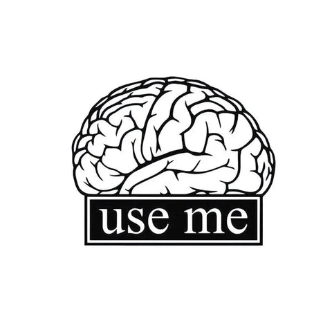 Use Your Brain" Motivational Quote Wall Sticker - Vinyl Decal for Students, School, Office & Home Decals The Wall Valley