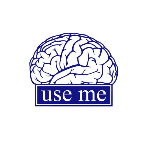 Use Your Brain" Motivational Quote Wall Sticker - Vinyl Decal for Students, School, Office & Home Decals The Wall Valley