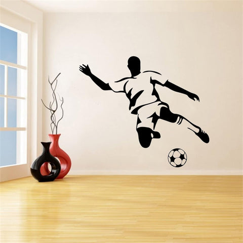 Football Boy Wall Sticker - Soccer Wall Art Decal for Kids' Rooms and Family Decor The Wall Valley