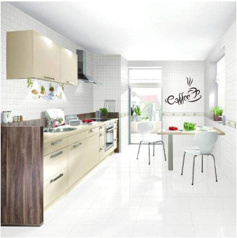 Green Coffee Cup Vinyl Wall Sticker | Kitchen & Cafe Decor for Home & Living Room The Wall Valley