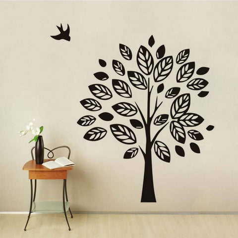 Freehand Drawing Tree and Bird Wall Sticker | Removable Vinyl Décal for Nursery Décor The Wall Valley