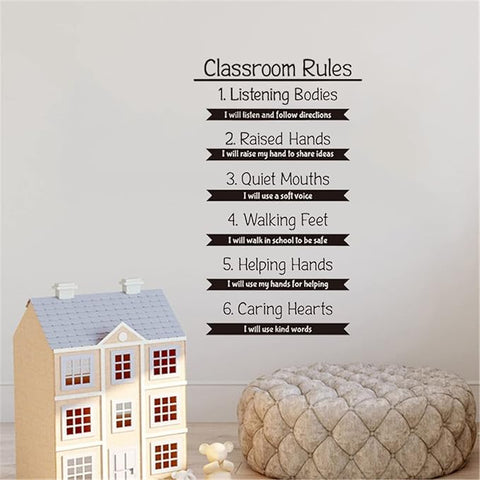 Classroom Rules Wall Decal - Educational & Inspirational Quotes for School Decals The Wall Valley