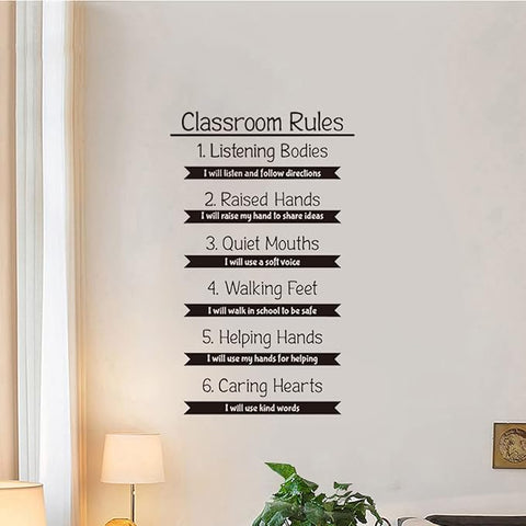 Classroom Rules Wall Decal - Educational & Inspirational Quotes for School Decals The Wall Valley