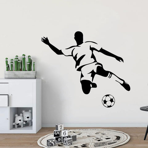 Football Boy Wall Sticker - Soccer Wall Art Decal for Kids' Rooms and Family Decor The Wall Valley