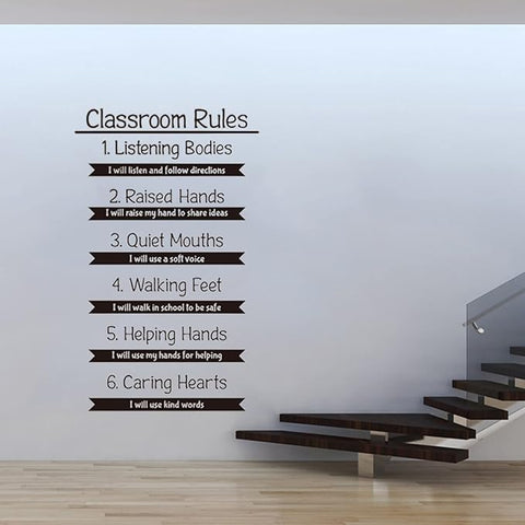 Classroom Rules Wall Decal - Educational & Inspirational Quotes for School Decals The Wall Valley