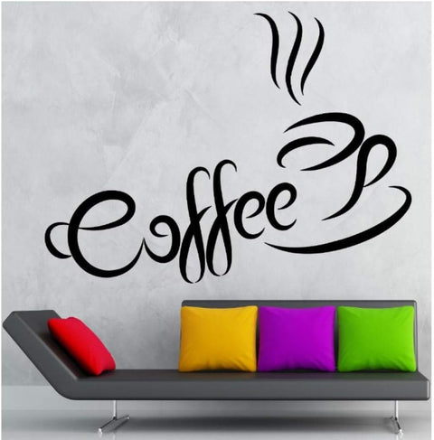 Green Coffee Cup Vinyl Wall Sticker | Kitchen & Cafe Decor for Home & Living Room The Wall Valley