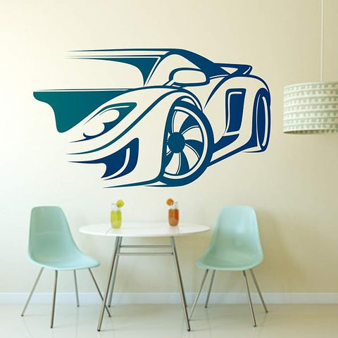 Sports Car Wall Art Decor - Automotive Racing Car Silhouette Wall Hanger The Wall Valley